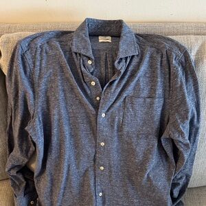 johnnie-O Zion Hangin’ Out Cutaway Collar Shirt – Indigo